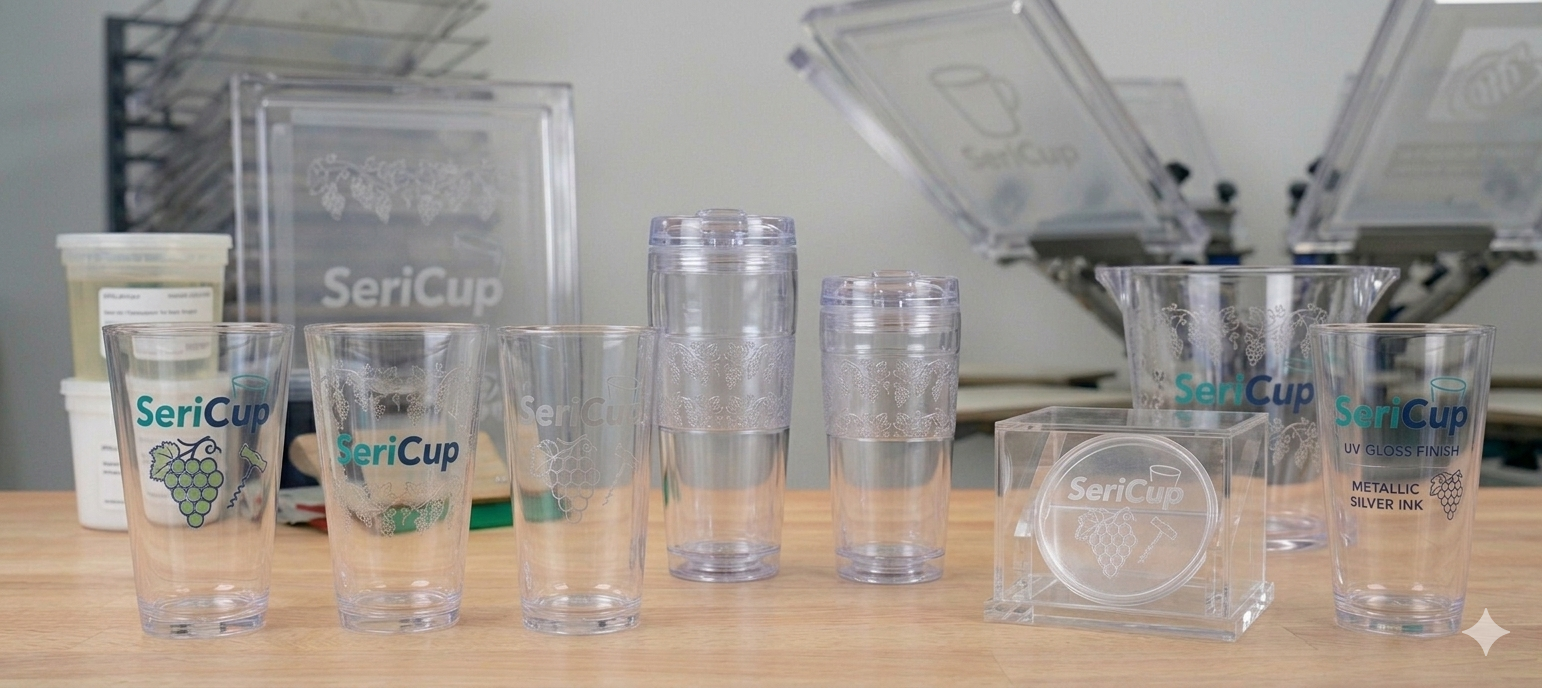 Acabados premium UV y tintas metalizadas en drinkware